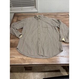 Vtg Orvis Cotton Flannel Button Up Large Multicolor Pocket Outdoors